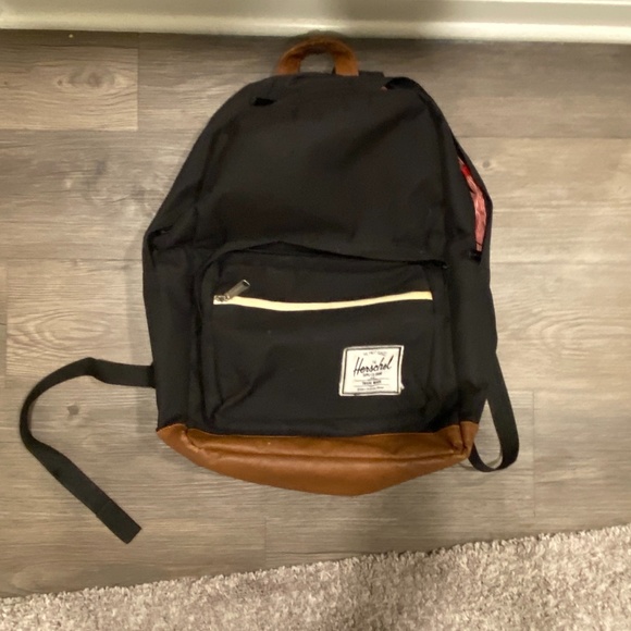 herschel leather backpack